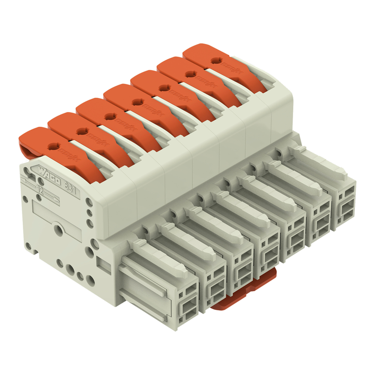 Wago 831-1107/322-000 1-conductor female connector, lever Push-in CAGE CLAMP®, light gray