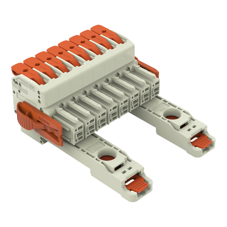 Wago 831-1108/038-000/306-000 1-conductor female connector lever Push-in CAGE CLAMP®,  light gray