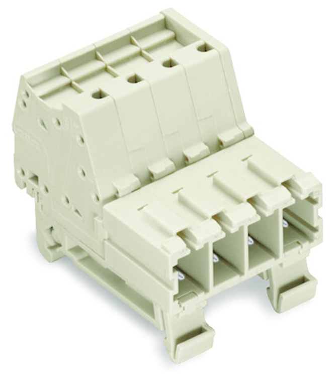 Wago 831-3202/007-9034 1-conductor male connector, Push-in CAGE CLAMP®, light gray