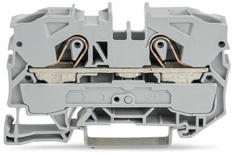 Wago 2010-1209 2-conductor through terminal block, 10 mm², light gray