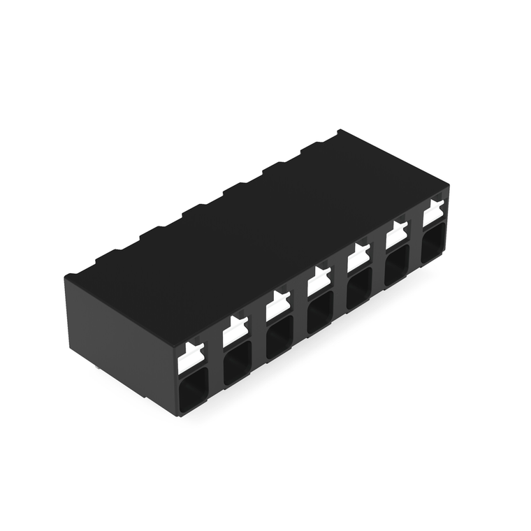 Wago 2086-3227/300-000 THR PCB terminal block, push-button 1.5 mm² Pin spacing 5 mm 7-pole, black