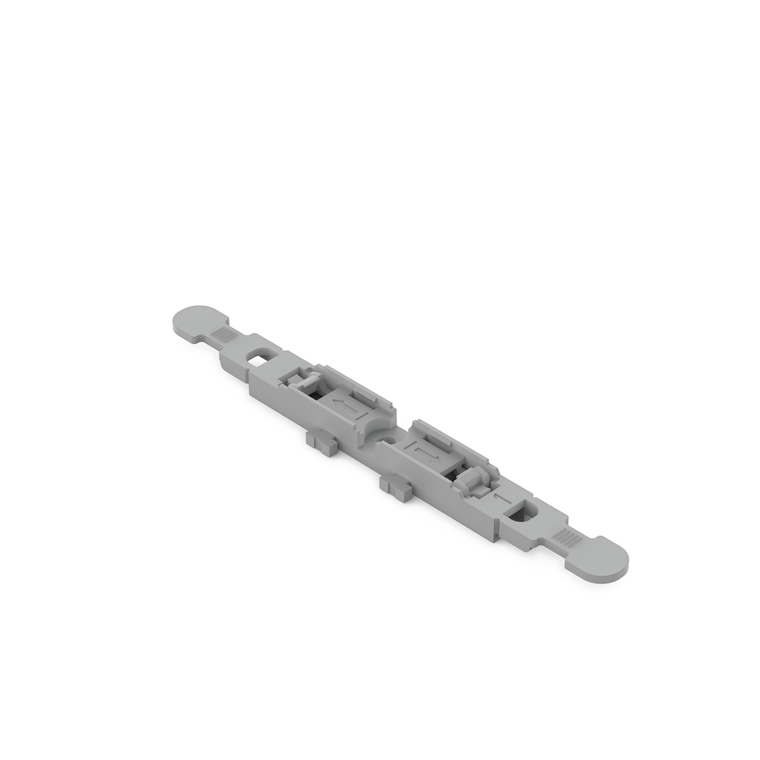 Wago Mounting carrier with strain relief; 1-way; for inline splicing connector with lever; for screw mounting; gray Pack of 5