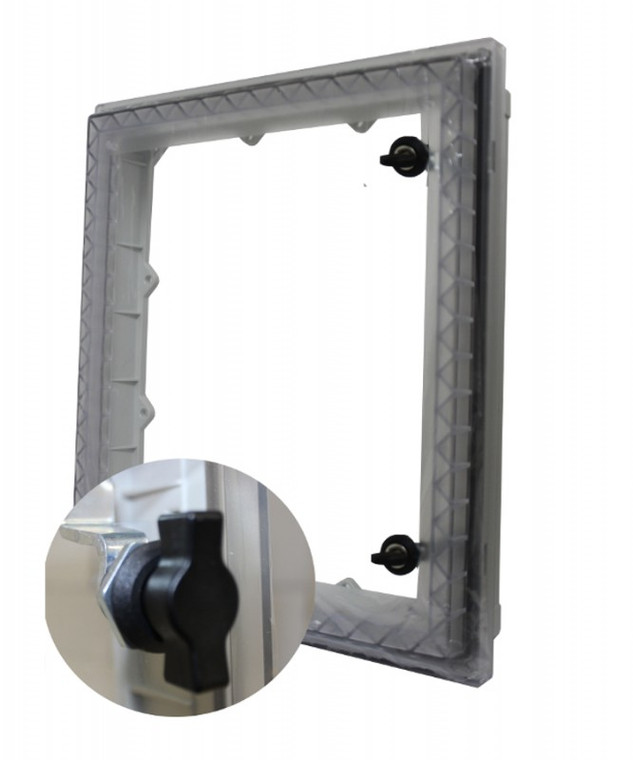 Fibox AR IPW 1210 W T wing knob, clear cover