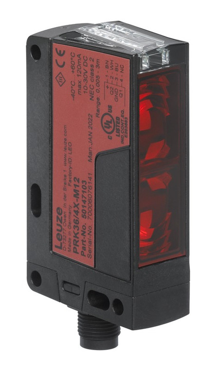 PRK36/2X-M12 Polarized retro-reflective photoelectric sensor