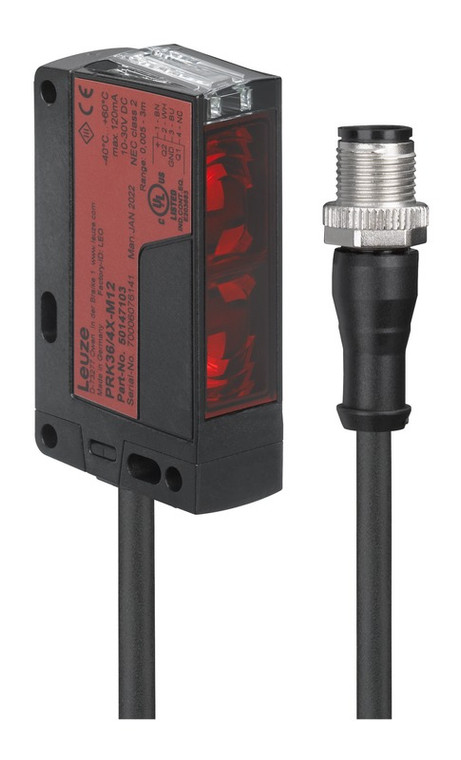 PRK36/PX-200-M12 Polarized retro-reflective photoelectric sensor