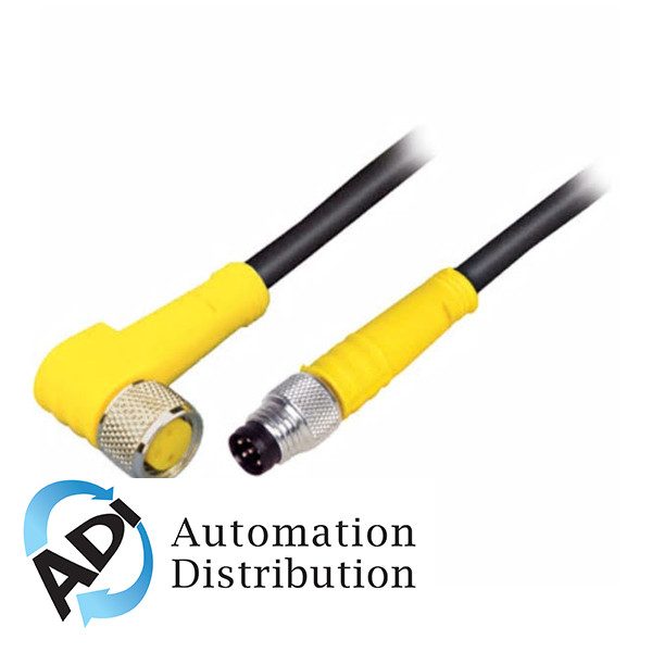 Turck Pkw 3M-0.2-Psg 3M/S90/Sv Double-ended Cordset, Right angle Female Connector to Straight Male Connector 777017131