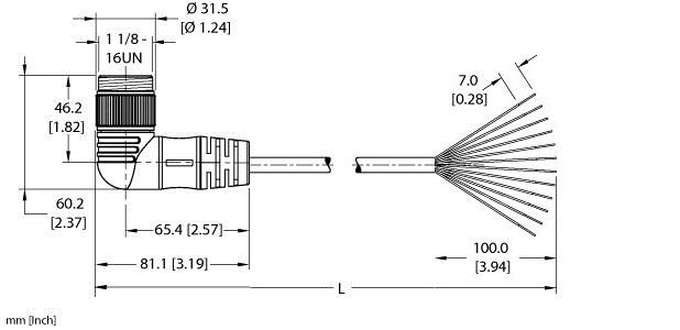 TURCK Wsv 126-8M Cordsets U-22043