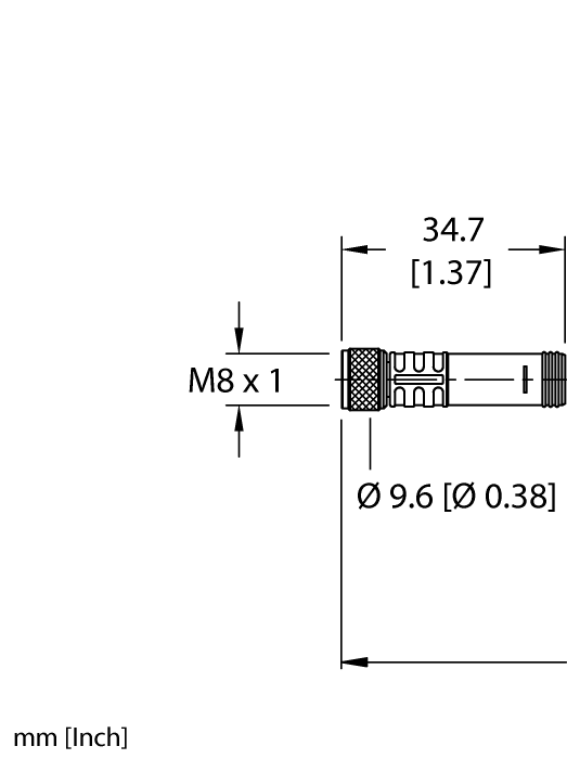 Turck Pkgc 4M-1.3-Rsm 40/S3364 Cordsets UX09511