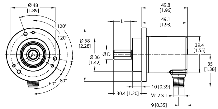 Turck Rem-E-121T6C-9F32B-H1151 Encoder 100023363