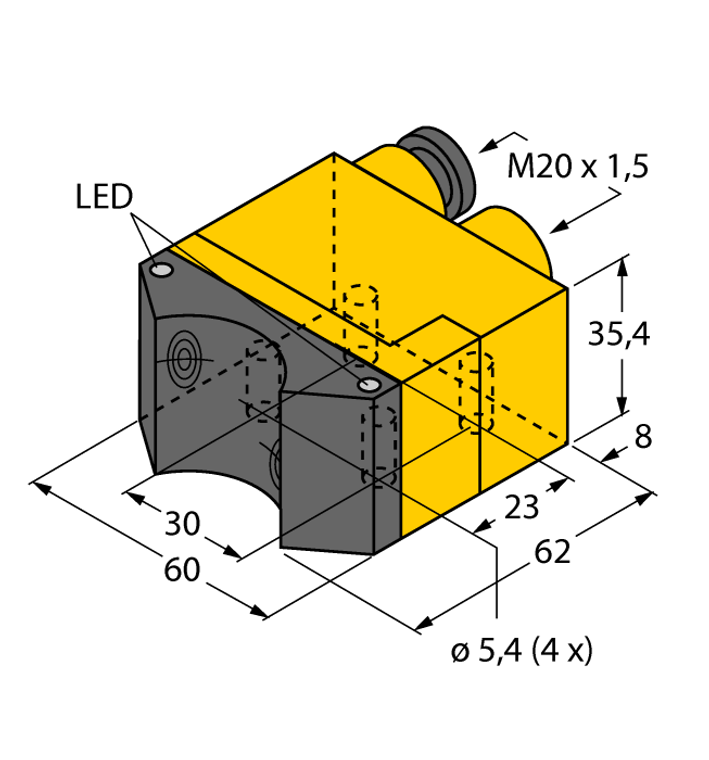 Turck Ni4-Dsu35Tc-2Y1X2 Inductive 1051004