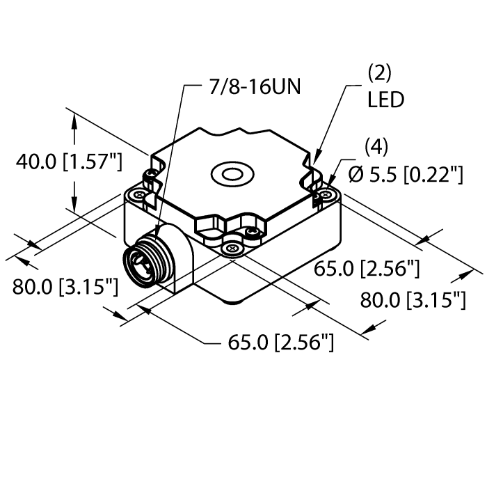 Turck Ni40-Cp80-Fz3X2-B1131 Inductive 1341590