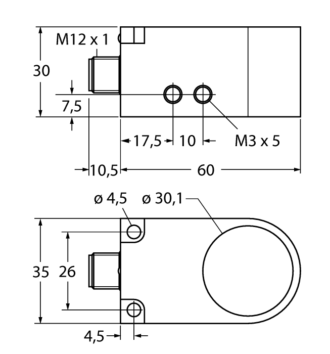 Turck Bi30R-W30-Dap6X-H1141/F2 Inductive Sensor 1404502