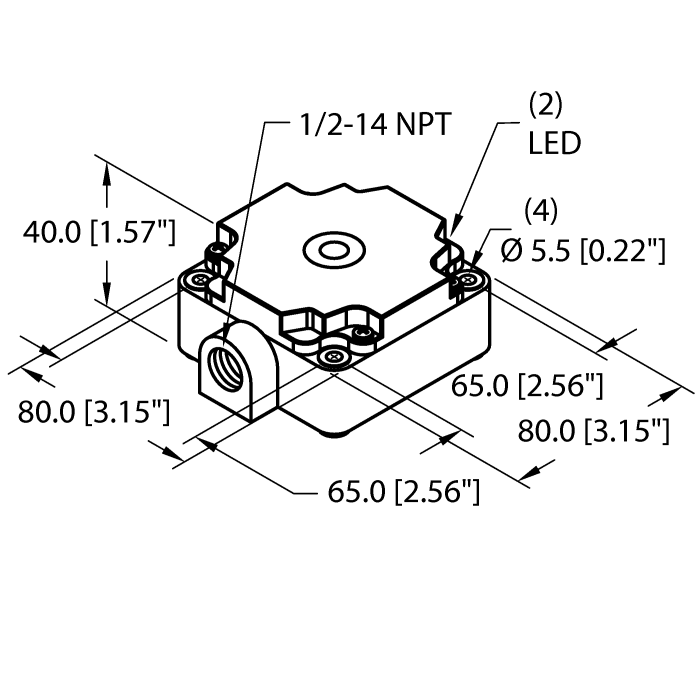 Turck Ni50-Cp80-Vp4X2/S10 Inductive 15016