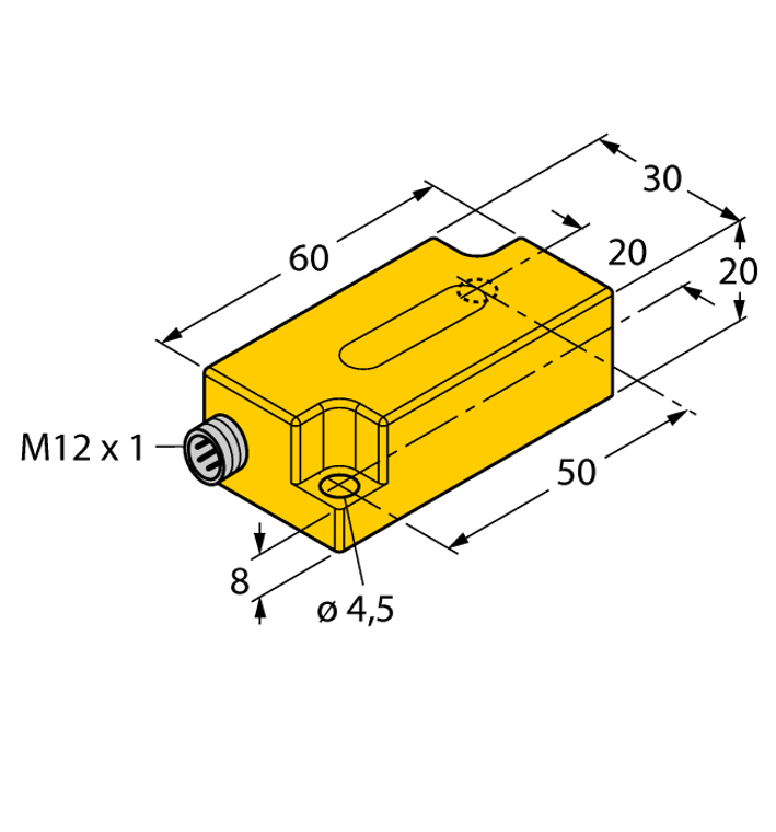 Turck B2N85H-Q20L60-2Lu3-H1151 Inclination 1534027