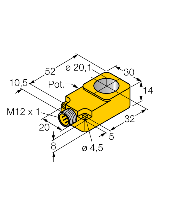 Turck Bi20R-Q14-Lu-H1141 Inductive 1535548