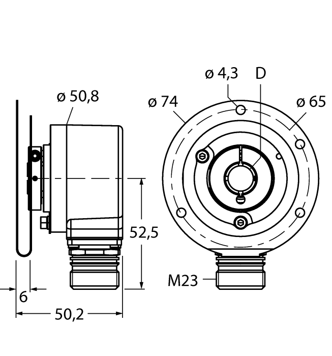 Turck Ri-12H10E1-2B3600-12M23 Encoder 1545782