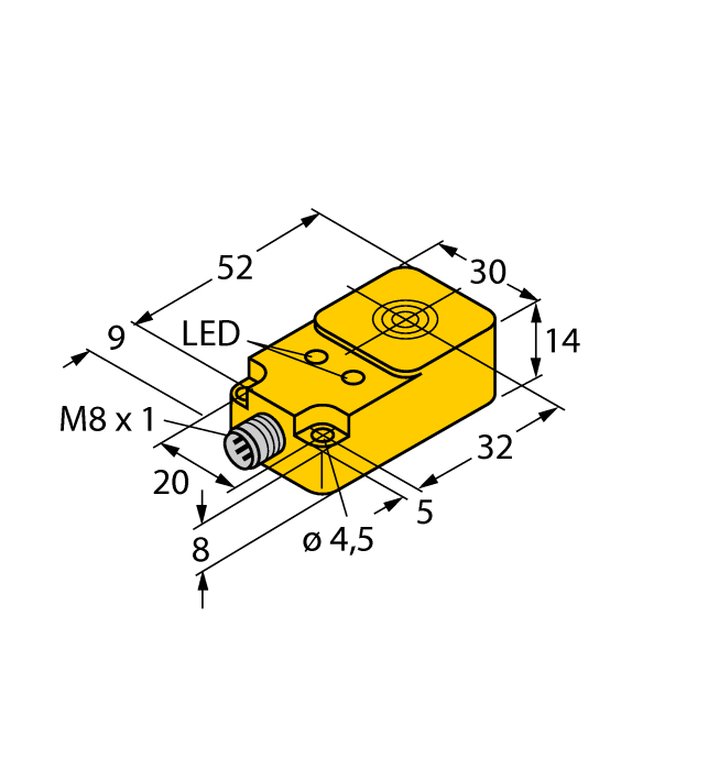 Turck Bi7.5U-Q14-Rp6X2-V1131 Inductive 1601700