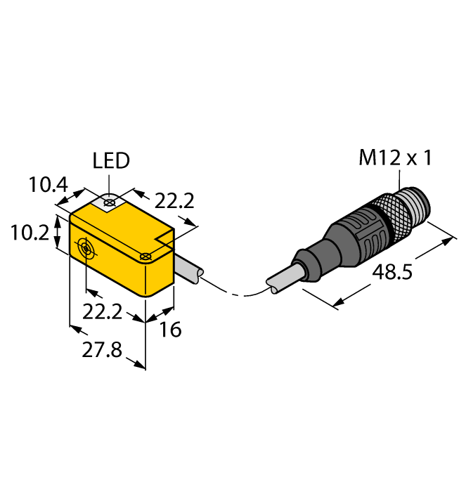 Turck Bi2-Q10S-Vn6X-0.2-Rs4.4T Inductive 1609374