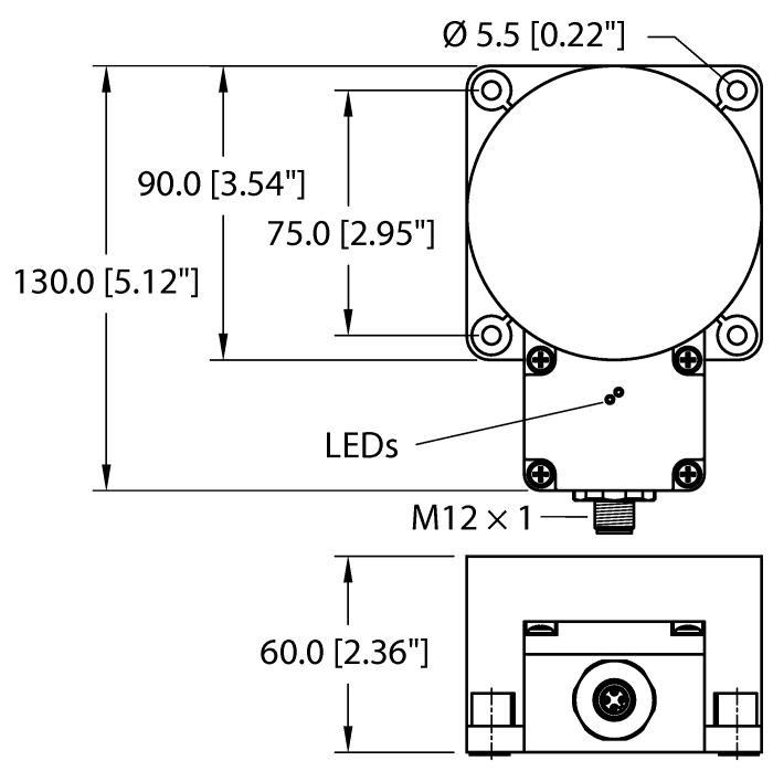 Turck Ni100U-K90Sr-Vp4X2-H1141 Inductive 1625844