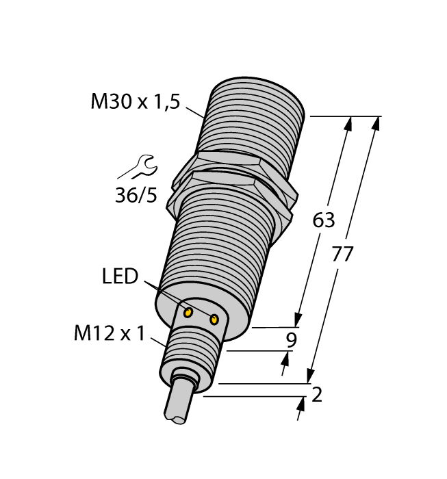 Turck Bi15U-Em30E-Ap6X/S90 7M Inductive 1636754