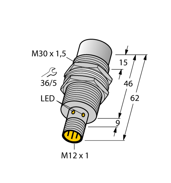 Turck Ni30U-Mt30-An6X-H1141 Inductive 1644637