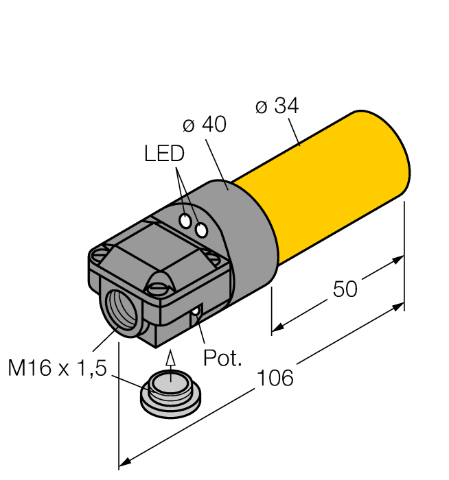 Turck Bc15-K34Sr-Vn4X2 Capacitive 2502128