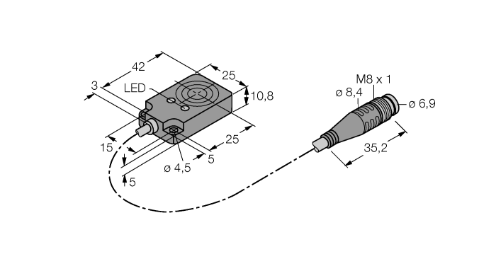 Turck Bc8-Q10-Ap6X2-0.2-Psg3M/S250 Capacitive 2621290