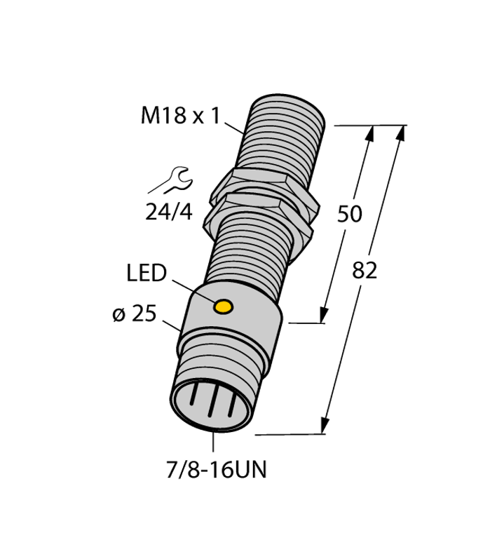 Turck Bi5-G18-An6X-B1341 50Mm Inductive 4695299