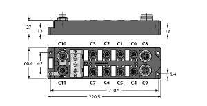 Turck Fgen-Xsg16-4001 Compact multiprotocol I/O module for Ethernet, 16 configurable digital channels, pnp inputs / outputs 2 A