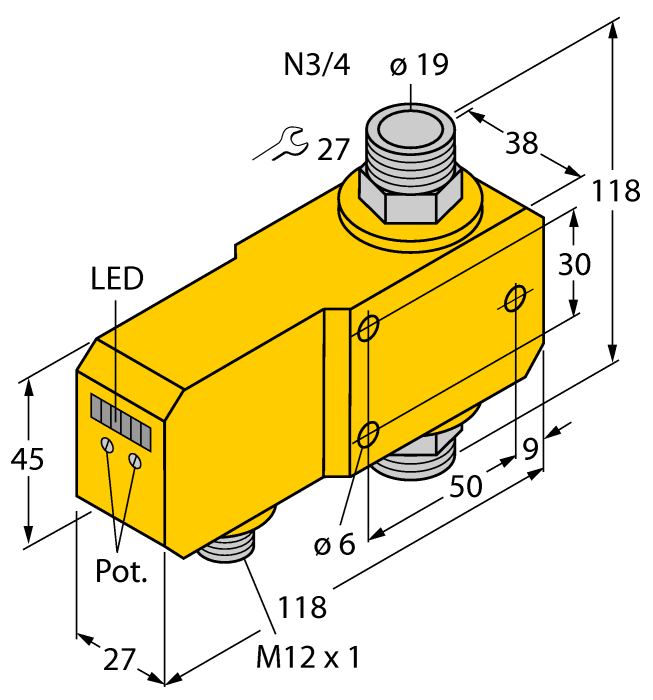 Turck Fci-N3/4D20A4P-Ap8X-H1141 Flow 6870675