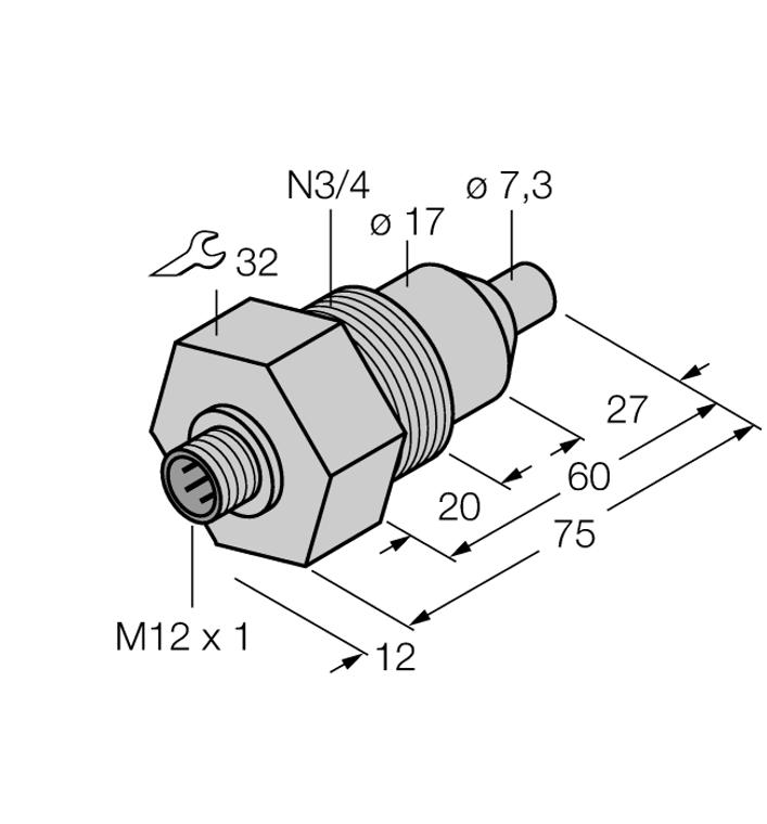 Turck Fcs-N3/4A4-Na-H1141/L060 Flow 6870805