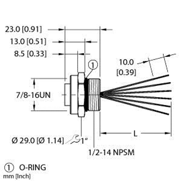 Turck Rkf 61-3M Single-ended Receptacle, Female Receptacle
