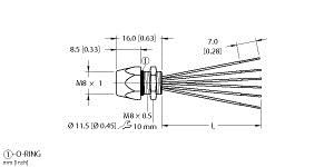 Turck Mfks 6-0.5 Single-ended Receptacle, Female Receptacle