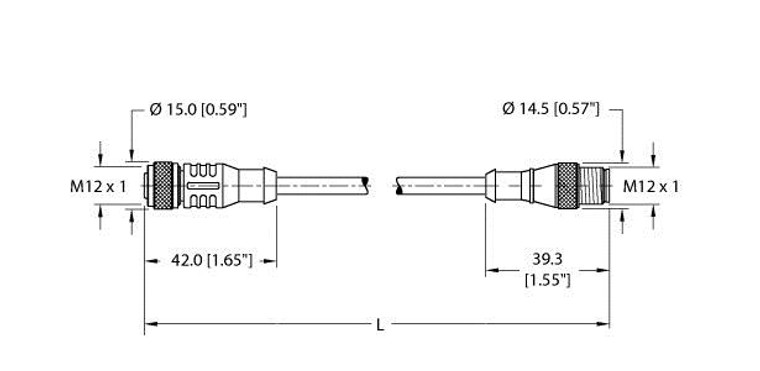 Turck Rk 4.5T-31-Rs 4.5T/S653 Double-ended Cordset, Straight Female Connector to Straight Male Connector Turck Rk 4.5T-31-Rs 4.5T/S653 Double-ended Cordset, Straight Female Connector to Straight Male Connector