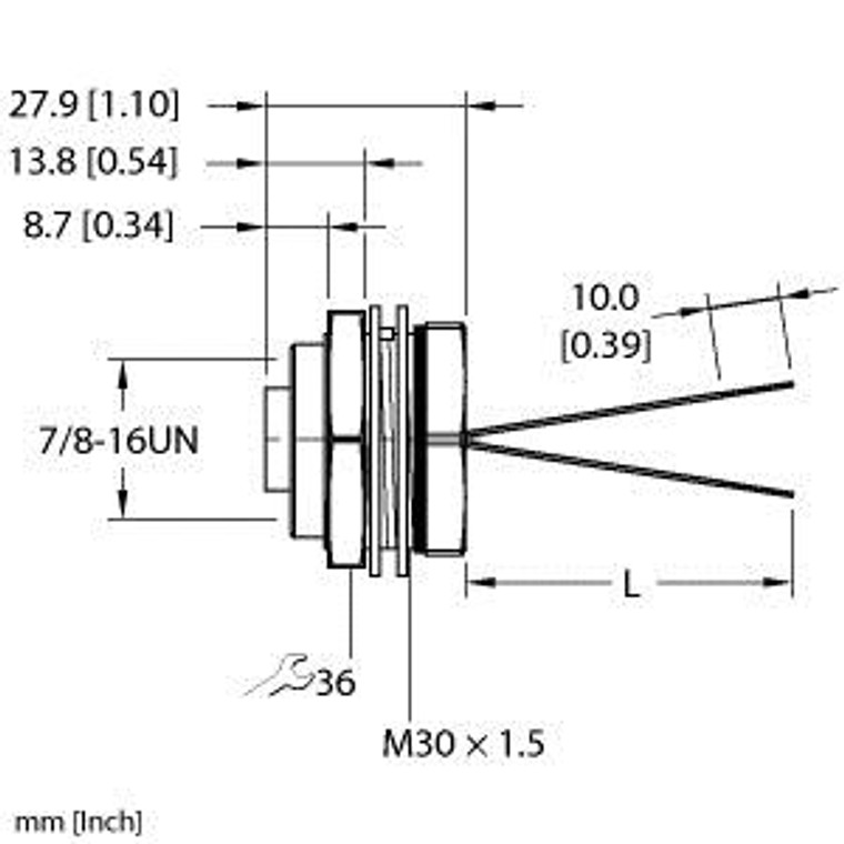 Turck Rkfp 20-0.5M Single-ended Receptacle, Female Receptacle