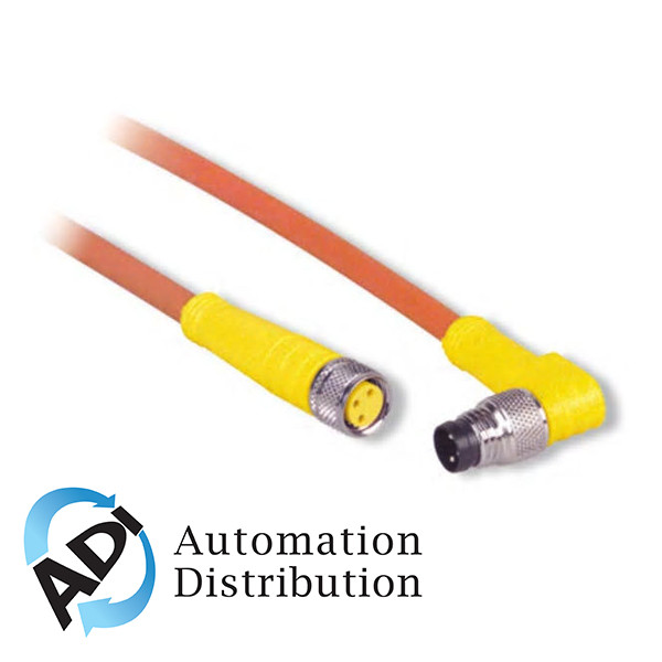 Turck Pkg 3M-0.7-Psw 3M Double-ended Cordset, Straight Female Connector to Right angle Male Connector 777001332
