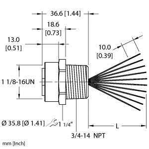 Turck Rkf 106-1M/14.75/Npt