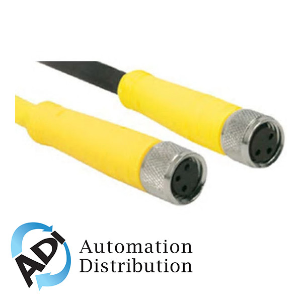 Turck PKG 4M-1-PSG 3M M8 Cordset – 3-Pin Male to 4-Pin Female, IP67 Shielded Extension Cable