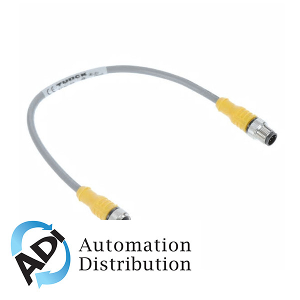 Turck Rkc 8T-0.3-Rsc 8T/S618 Double-ended Cordset, Straight Female Connector to Straight Male Connector 777007753