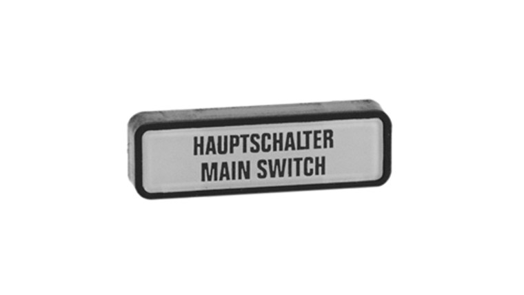 Sprecher + Schuh KT9-HTFCN Main Switch Legend Plate PN-517879