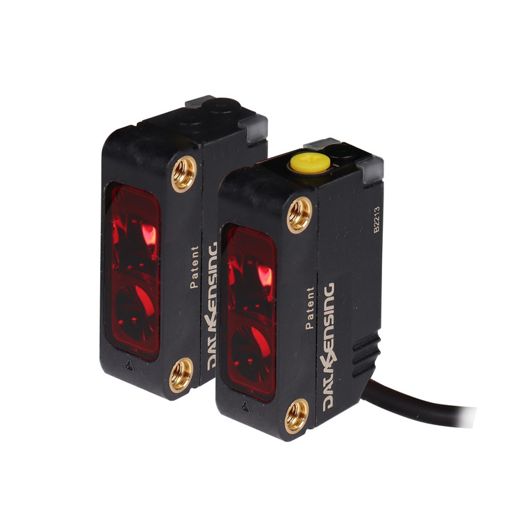 Datasensing Red LED emission Through Beam Transmitter and receiver single trimmer Dark Output PNP Cable