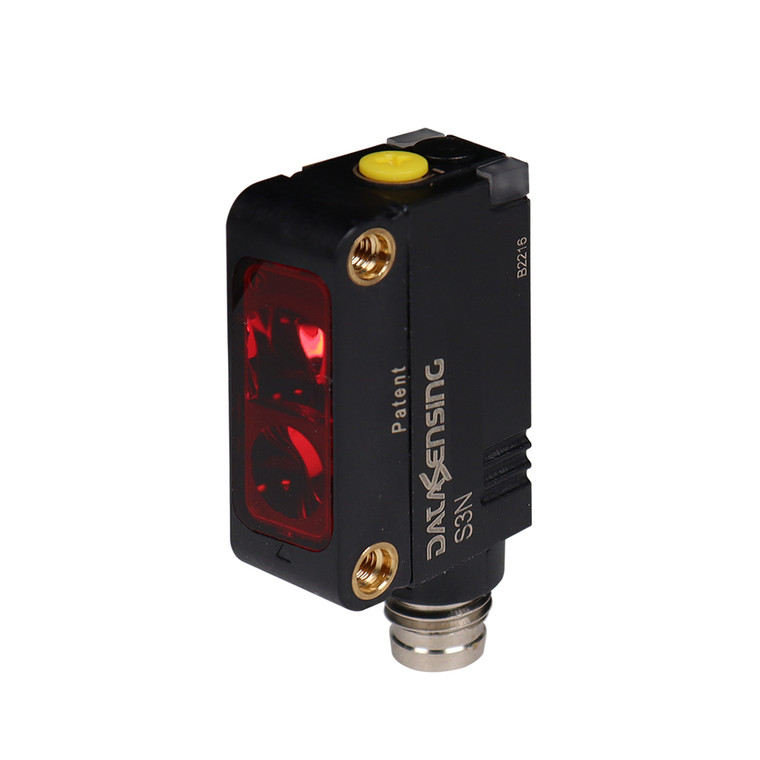 Datasensing Red LED emission Diffused narrow beam short distance 200mm single trimmer Light Output PNP Connector M8 4P