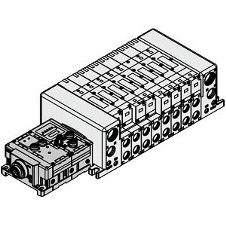 SMC VV5QC41-09N9NSD6F3N VQC4000 Series 5 Port Solenoid Valve Base Mounted Plug-in Unit S Kit (Serial Transmission Kit)