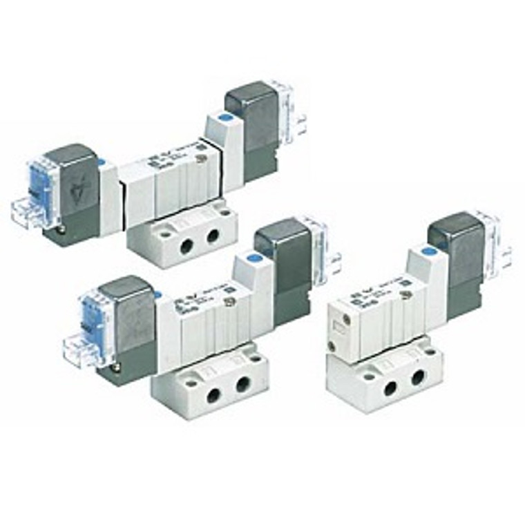 SMC SYJ3133-5WOU SYJ3000 Series 4 Port Solenoid Valve Rubber Seal Base Mounted Single Valve