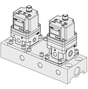 SMC IITV20-F03-2 IITV20 Series Electro-pneumatic Regulator Manifold