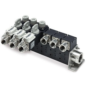 SMC PF3WC03DN-740S-04-BTN-J PF3WC Series Integrated Type Digital Flow Switch Manifold for Water Straight Type