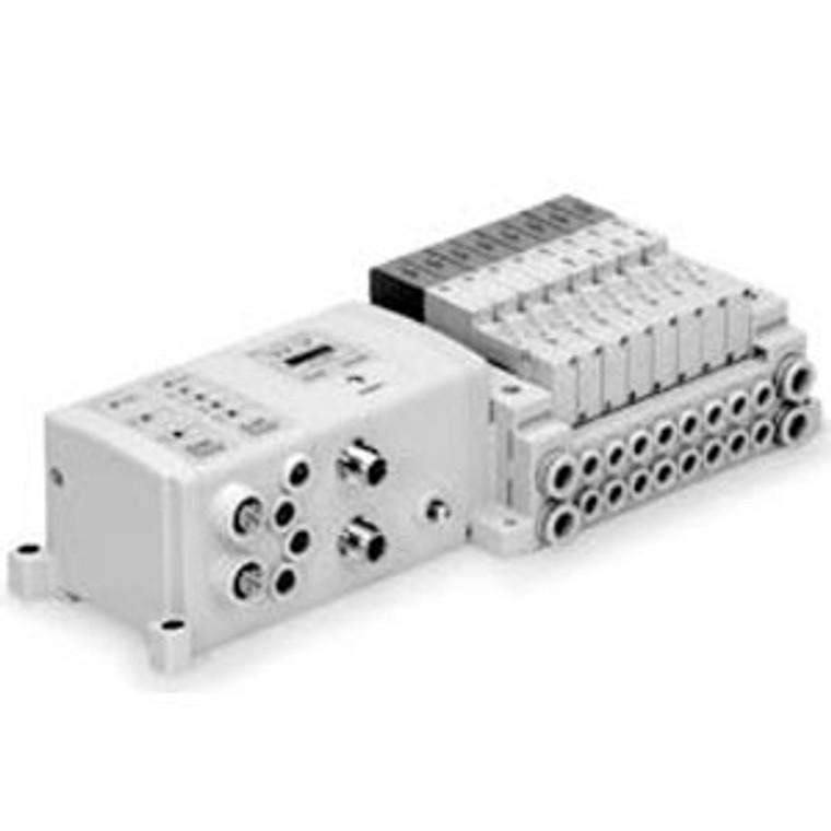 SMC SS5V2-W10S1QWD-04B-N7-D0 SV Series EX250 Integrated-type(For I/O)Serial Transmission System Tie-rod Base Manifold