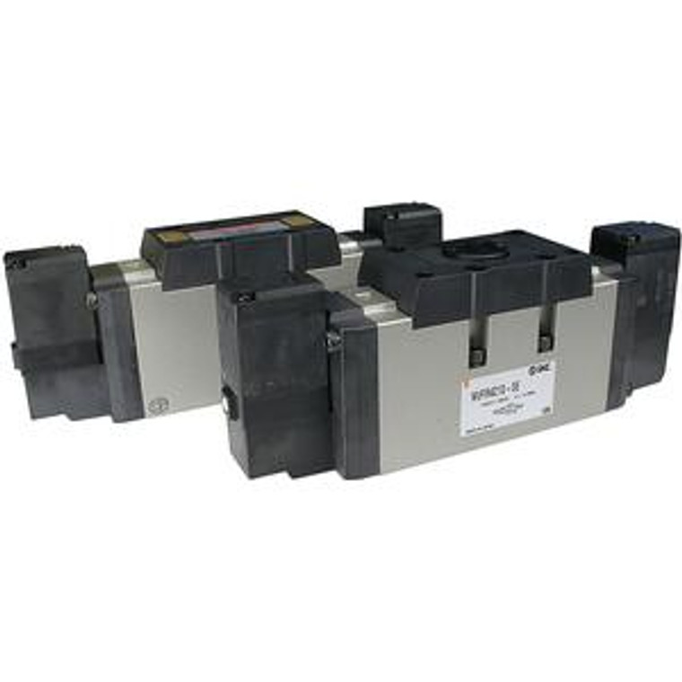 SMC VFR4140-5D-04F-Q VFR4000 Series 5 Port Pilot, Operated Solenoid Valve, Non Rubber Seal, Individual Electrical Entry