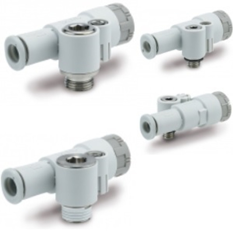SMC JASV-LEB04-M5 JASV Series Speed Exhaust Controller with One-touch Fitting Elbow Type Compact Type Push-lock Type M3/M5/U10