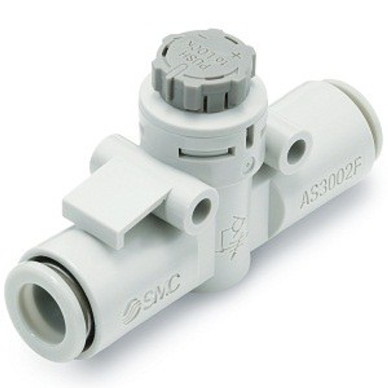 SMC AS2052F-08A-X214 AS Series Speed Controller With One-touch Fittings In-line Type